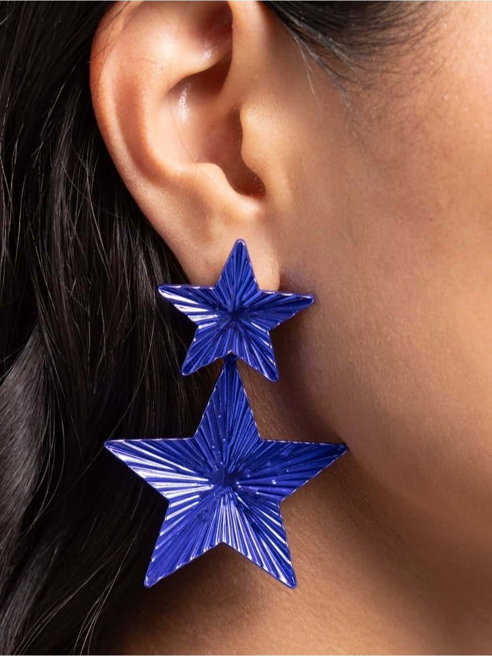 paparazzi Shimmering Blue Star Drop Earrings